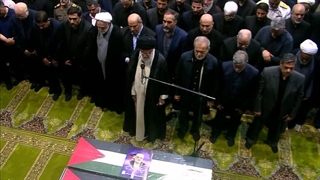 اقامه نماز میت رهبر معظم انقلاب بر پیکر شهید دکتر اسماعیل هنیه ۱۴۰۳/۵/۱۱