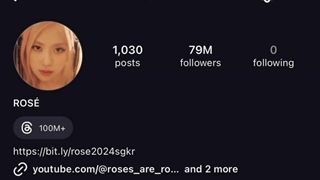 فالوورهای اکانت اینستاگرام رزی به بیش از 79 میلیون رسید و (کپ)