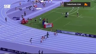 مسابقه فرزانه فصیحی در دوومیدانی صدمتر المپیک 2024