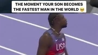 استرس و شادی شدید مادر نوا لایلز، هنگام اعلام قهرمانی فرزندش در دو 100 متر المپیک