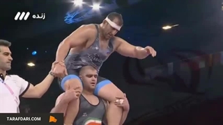 پهلوان مثل یک ایرانی؛ میرزازاده، صباح شریعتی را روی دوش گرفت و مدال شرافت هم برد