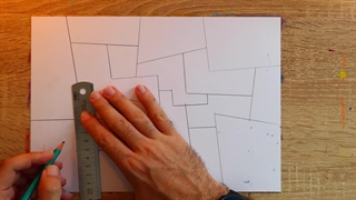 نقاشی انتزاعی مربع های معروف در پاستل روغنی | آموزش هنر معاصر