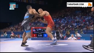 دو فن زیبای علیرضا مهمدی مقابل حریف لهستانی در وزن 87 کیلوگرم کشتی فرنگی المپیک