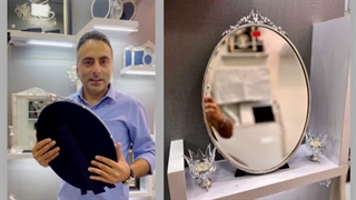آینه شمعدان عروس | https://lionagallery.com/Mirror