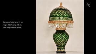 آباژور رومیزی بلوری پارس لوستر فراهانی