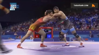 برتری 9-4 حسن یزدانی مقابل حریف یونانی و صعود به نیمه نهایی وزن 86 کیلوگرم کشتی آزاد المپیک 2024