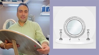 آینه شمعدان نقره لیونا https://lionagallery.com/Mirror