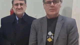 ناصر غلامی هوجقان در کنار دکتر محمدحسین فرهنگی