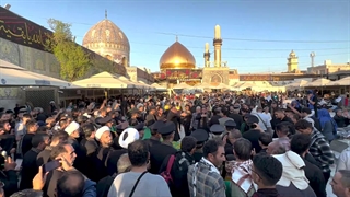 حضور کاروان سفیران امام رضا (ع) در حرم امایین عسکریین (ع)