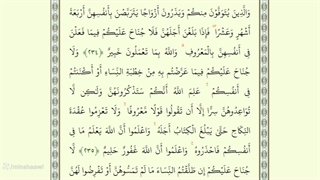 صفحه سی و هشتم از جزء دوم قرآن با صدای استاد محمد صدیق منشاوی