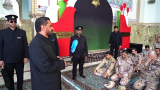 مراسم تحویل پرچم متبرک توسط مرزبانی به خدام آستان قدس رضوی