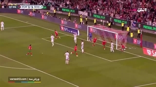 گل دوم پرتغال به اسکاتلند توسط رونالدو