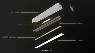 نحوه نصب چراغ خطی آویز