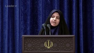سخنان خانم حنانه خرمدشتی دانش آموز دارنده نشان طلای المپیاد جهانی محضر رهبر انقلاب ۱۴۰۳/۰۷/۱۱ لیفت صورت