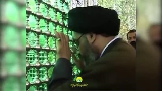 زیارت شهید سید حسن نصرالله اعلی الله مقامه الشریف در حرم حضرت عبدالعظیم حسنی(ع)