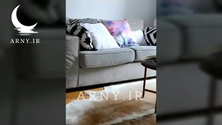 طراحی منزل با فرش گاو طبیعی