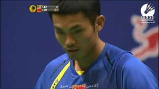 مسابقه فینال بدمینتون سینگل مردان Yonex All England Open 2011 بینLee Chong Wei از مالزی و Lin Dan از چین