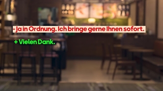 مکالمات زبان آلمانی در رستوران