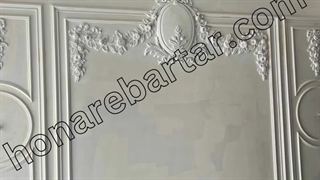 گچبری دیوار پذیرایی ساده - گروه گچبری هنربرتر