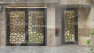 درب فلزی ورودی طرح اوریگامی