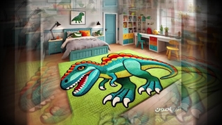 ایده اتاق خواب کودک با تم دایناسور
