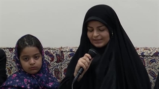 سخنان همسر شهید حمزه جهاندیده نیروی پدافند هوایی ارتش محضر رهبر معظم انقلاب