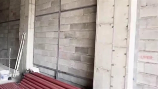 دیوار کار شده با بلوک لیپر