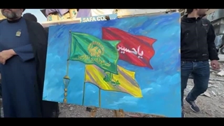 خادمان امام رضا(ع) ضاحیه بیروت در مناطق بمباران شده صهیونیست ها در حال خدمت