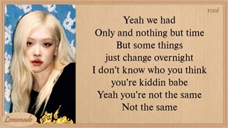 لیریک آهنگ not the same از رزی