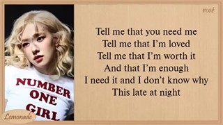 لیریک آهنگ number one girl از رزی
