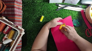 دوخت کیف نمدی ...کودکانه