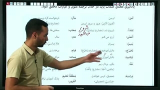 لغت درس اول عربی نهم