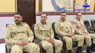 غافلگیری فرمانده برای سربازان متاهل پادگان؛ کودکان به دیدار پدران آمدند.