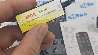 کنترل دیمر تک رنگ ورودی 5 الی 24 ولت ریموت رادیویی