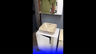 کابین روشویی با آینه دارای باکس مخفی مدل R35