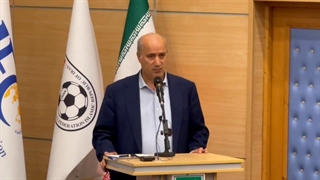 گفتگو با مهدی تاج در حاشیه مراسم بدرقه تیم ملی فوتسال بانوان