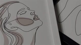 تابلو مینمیال و لاین آرت دخترانه و عاشقانه