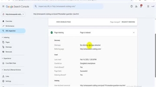 آموزش URL inspection در سرچ کنسول