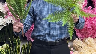 بوته سرخس مصنوعی طرح 13 برگی