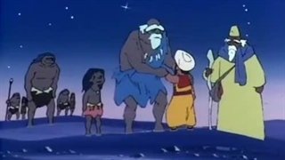 کارتون شب های عربی:ماجراهای سندباد ۱۹۷۵/۱۹۷۶-مآموت های  زنده/ قبیله نئاندرتال‌ها-قسمت بیست و چهارم