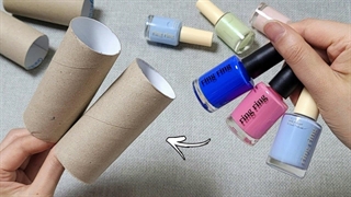 ببینید با رول مقوایی و لاک ناخن چی کار کردم! ایده‌های عالی برای بازیافت