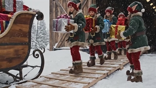 اجرای زنده بابانوئل و الف‌ها — آماده‌سازی هدایای کریسمس ۲۰۲۵ 