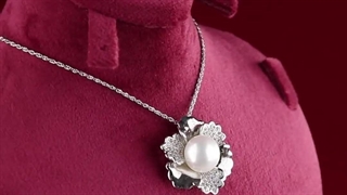 گردن آویز مروارید نرگس بدون زنجیر