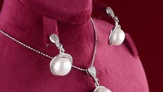 نیم ست مروارید شهره بدون زنجیر