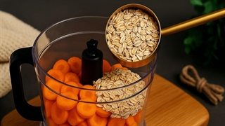 فقط جو و هویج! نه آرد، نه شکر، نه تخم‌مرغ! به جای نان! یک دستور پخت سالم و وگان 