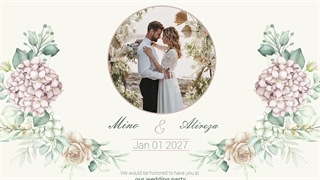 کارت دعوت عروسی و نامزدی دیجیتال طرح یاس بنفش