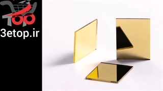 آینه بازتابی شیشه‌ای با پوشش دی‌الکتریک طلایی برای اندازه‌گیری لیزری با بازتاب بالا در طول موج ۱۵۵۰ نانومتر