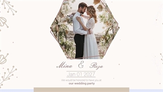 کارت دعوت عروسی و نامزدی دیجیتال طرح بهار مینیمال