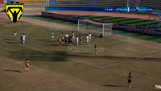 گل های اول و دوم پارس جم مقابل مس سونگون