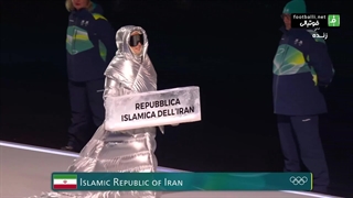 رژه کاروان ایران در افتتاحیه المپیک زمستانی 2026
